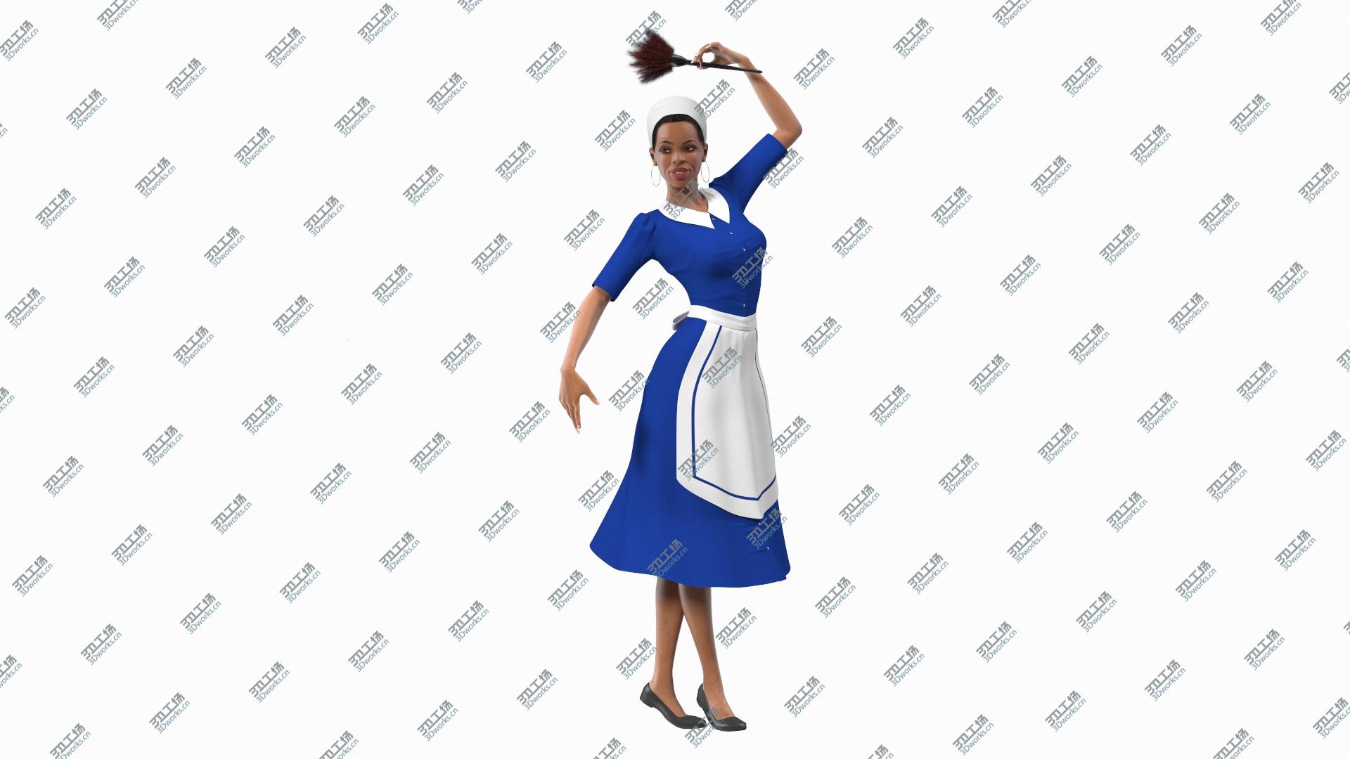 images/goods_img/202104021/3D Light Skin Black Maid Standing Pose model/2.jpg